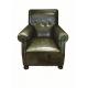 antique style green leather single home sofa furniture,#XD0071