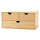 Customized Tabletop Bamboo Storage Box With 3 Drawers