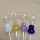 Simple Clear  Glass Smoking Pipe 2mm Thick Customized Logo Avaiable