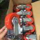 3 4 5inch Red PVC Castor Stem Swivel Trolley Wheel Casters Smooth and Flexible Swivel