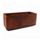 Outdoor Long Metal Rectangle Planter Box Corten Steel Rectangle Trough Planter