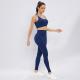Long yoga suit high-waisted tight-fitting sports suit tight elastic peach hips fitness suit
