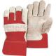 11 inch Red protection pig skin palm Cow Leather Gloves for industrial working