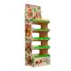 5-Tier Free-Standing Wooden Display Rack Custom Brand Graphic For Retail Shop