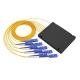 1X8 1X16 optical fiber PLC splitter box sc upc plc ABS box type optical fiber PLC splitter