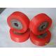 Oil Resistant Industrial Red PU Polyurethane Coating Rollers Wheels / Polyurethane Wheels
