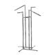 Portable commercial grade adjustable garment display 4 four way clothes racks for retail