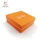 Orange Color 1200gsm Hard Cardboard Gift Boxes With Lid