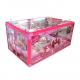 4 Player Prize Cube Claw Machine Pink Color With Attractive Light 5 Inches Claw
