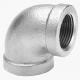 Malleable Iron Pipe Fitting 90 Degree Elbow 1-1/4 NPT Female Galvanized Finish