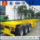 40 Ton Skeleton Container Semi Flat Bed Trailors 3 Axle 12400 * 2500 * 1520mm