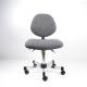 Gray Fabric Ergonomic Workbench Chairs Adjustable Large Back Laboratory Chairs