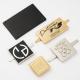 Zinc Alloy Purse Hardware Custom Metal Logo Tags Gold Plated Engraved Embossed