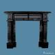 Black Marble Fireplace Hearth , Indoor Marble Fire Surround High Hardness