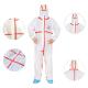 Non Woven Protective Sms Hazmat Suit Lightweight Insulated Taped Disposable Overalls For Asbestos Removal