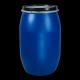 200L Blue Plastic Barrel Drum With Handle And Steel Hoop For Chemical Storage