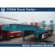 50 Tons low loader 3 axle drop deck Low Bed Trailer for vessels , boats , combine harvesters