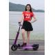 350W Mini Purple Folding Electric Scooter , Foldable Mobility Scooter For Adults
