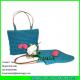 LUDA small fashion kids crocheted letter straw beach bag with flower