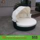 Outdoor Wicker Daybed With Cushions , Wicker Oval Daybed