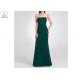 Dark Green Wedding Dresses Waist Two Side See Through Lace Elastic Fabric
