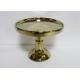 Gold Plated Ceramic Cake Stand  Round Chrome With Plates Dolomite Material