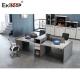 Multifunctional 6 Seater Office Workstation Extendable With Side Storage ODM