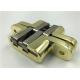 Gold Plated SOSS Hidden Hinges , Zinc Alloy Concealed Gate Hinges 25kg Loading