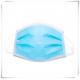 White 3 Ply Disposable Face Mask , Disposable Blue Mask Elastic Earloops