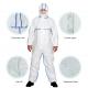 Breathable Type 5 6 Disposable Coveralls Bound Seam Coverall Jumpsuit PPE Kit
