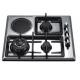 Four Burners Gas And Electric Hob Battery / Electric Ignition Stainless Steel Material