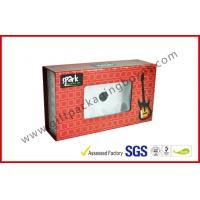 600gsm Rigid Board MP3 / 4 Electronics Packaging with PVC Window , Magnetic Packaging Box