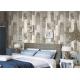 Fashion 3D Effect Faux Wood Look Wallpaper Deep Embossing For Bar / Hotel