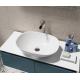 White Counter Top Wash Hand Basin Artificial Stone Bathroom Sink