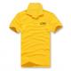 Personalized Bamboo Short Sleeve Shirt , Solid Color Yellow Bamboo Polo Shirts
