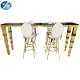 Round Back High Stool Bar Pub Table Chair Set Stainless Steel