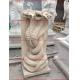 yellow marble twisting snake Statue