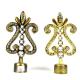 Factory directly wholesale 28mm golden color metal crystal curtain finials curtain rod accessories