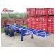 Container Transport Tri Axle Skeletal Trailer , Red Multi Function Skeletal Trailer