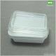 400ml Bleached Sugarcane Box With Lid-Hot Selling Sugarcane Pulp Rectangle Lunch Box Disposable Biodegradable Container