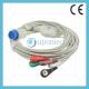 Datex 10pin one piece 5-lead ECG Cable with leadwires