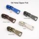 Popular 5 Metal Zipper Pull for Bag Purse Custom Design Zip Pull Slider in 5 Colors
