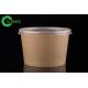 High Gloss Coating Rigid Kraft Paper Soup Bowl 12oz For Take - Out Food