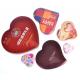 Heart Shape Gift Tin Box Packaging Glossy Printing Embossed Logo