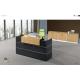 Black Wood Office Reception Table , Modern Reception Furniture Customized
