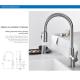 Powerful High Flow Kitchen Faucet 18/10 Stainless Steel Retractable Sink Tap