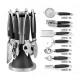 Graters Fruit Vegetable Tools Type Stainless Steel Kitchen Gadgets Set with Grey Handle