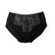 Black Comfortable Silk Lace Underwear Breathable Lace Hipster Panties 105 G/M2