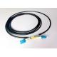Black TPU Single Mode Fiber Patch Cable , 5.0mm Armoured Electrical Cable