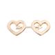 Double Heart Arrow Shape Handbag Lock Hardware Pale Gold Color